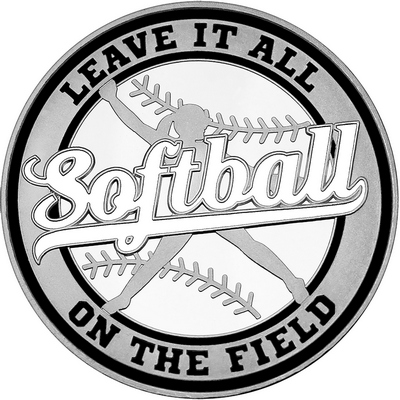 White "Softball" with Black Outer Circular Borders